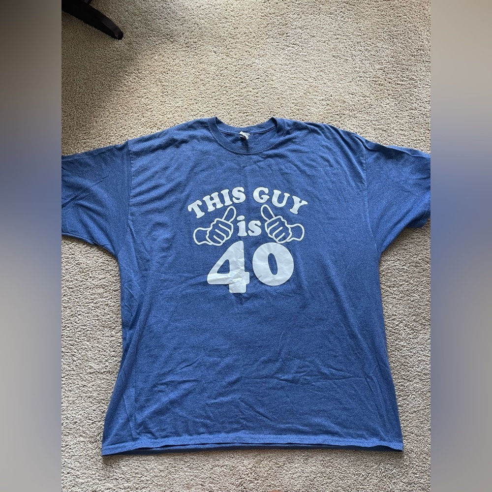 Men’s 2XL 40th Blue Birthday Tshirt